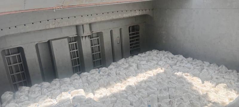 Une vue de la quantité de nitrate d’ammonium.