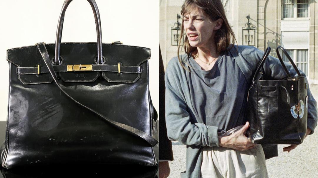 Jane Birkin portant son sac à main devenu le sac le plus cher au monde. Ph-DR